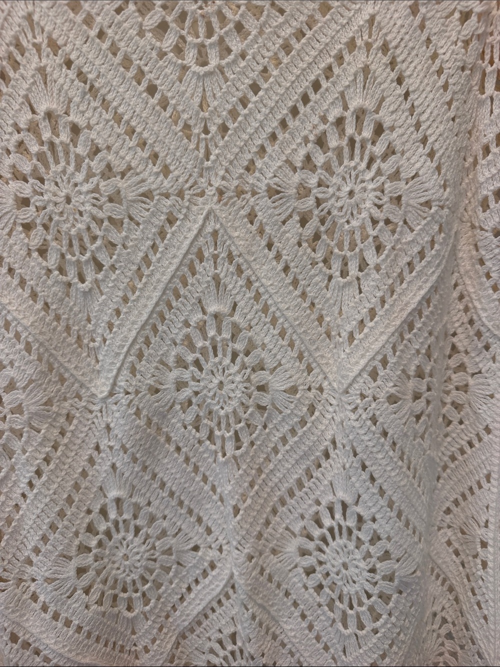 White Crochet Long-Sleeve dress - Picture 3 of 5